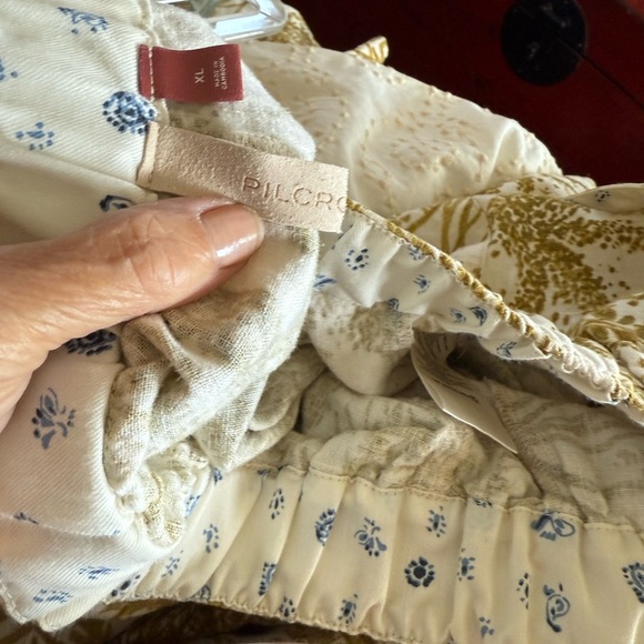 Pilcro Gold and Cream Women's Trousers New no Tags linen blend - Picture 3 of 9